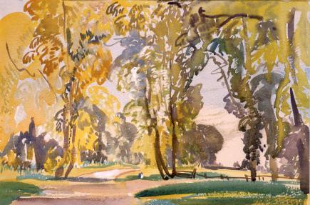 Betchworth Lane, October 1917 by Evelyn Cheston 1875-1929